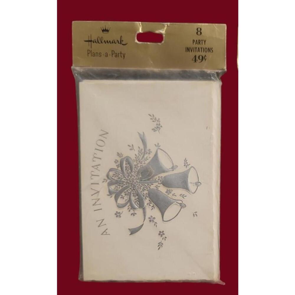 Vintage Hallmark Plans-a-Party Sealed Invitations – 8 Ct, Mid-Century – NOS